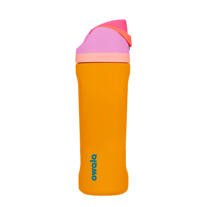 Back customization side of the Owala Freesip 24 oz in Tropical 