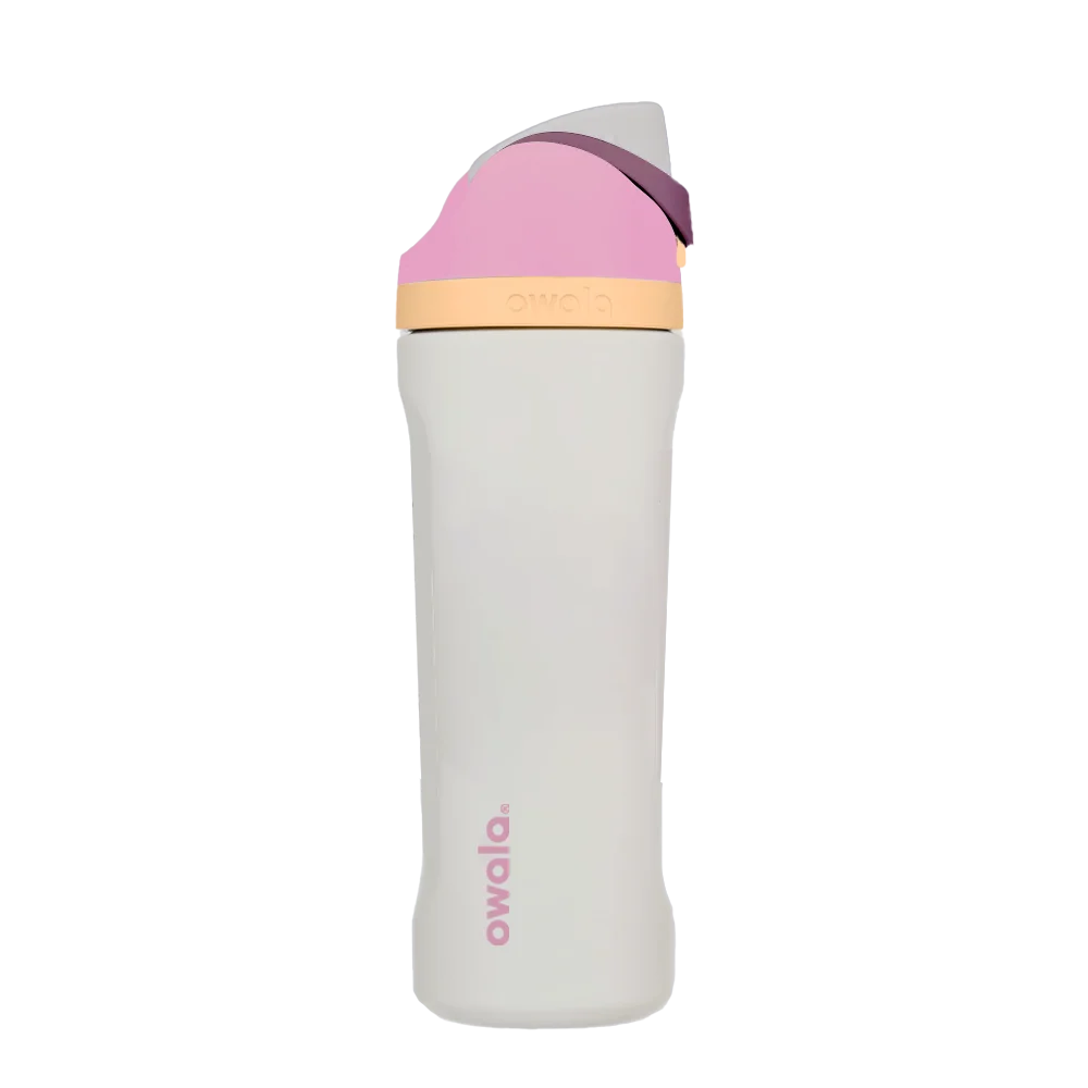 Back customization side of the Owala Freesip 24 oz in Daybreak 