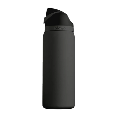 Front customization side of the Owala Freesip 32 oz in Very Very Dark 