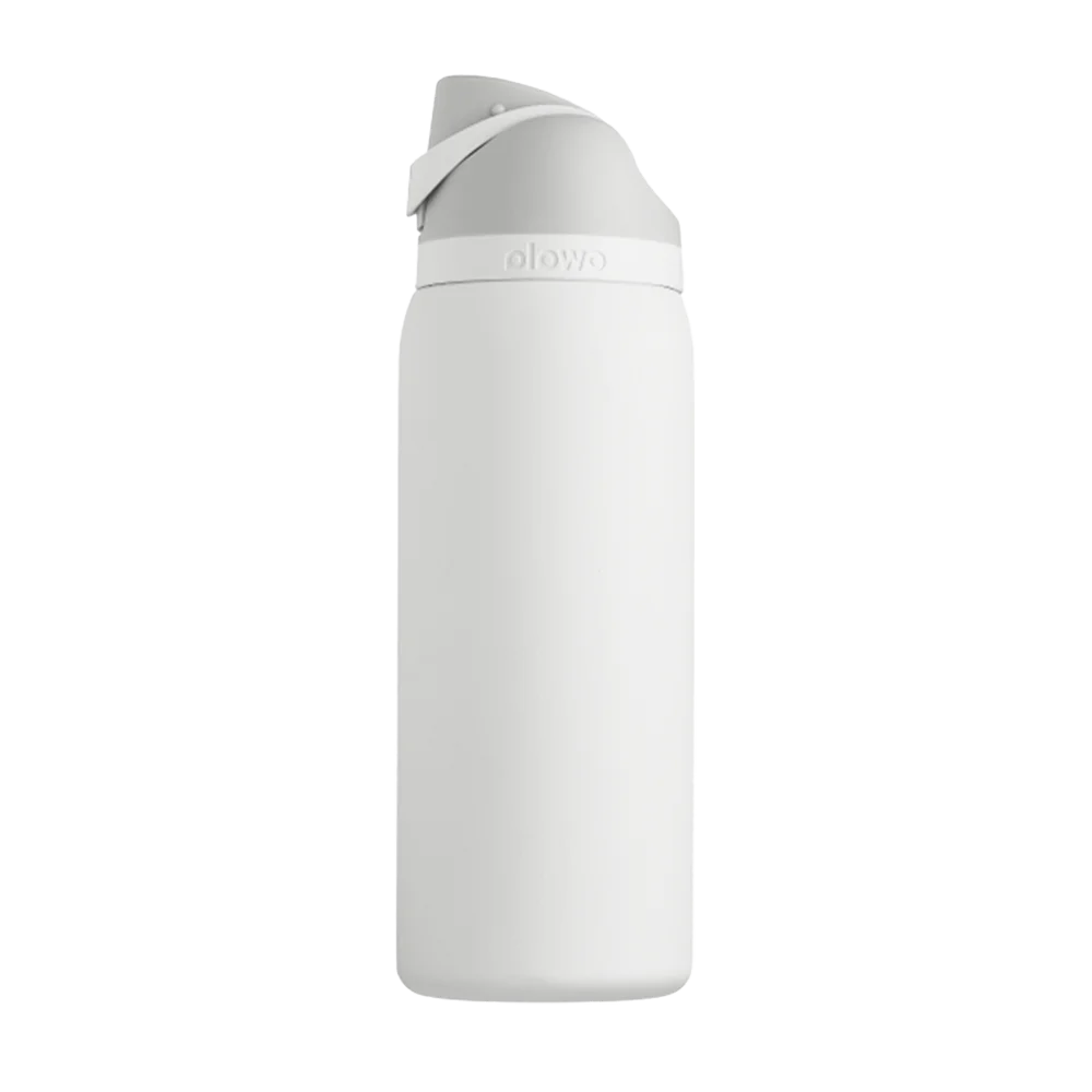 Front customization side of the Owala Freesip 32 oz in Shy Marshmallow 