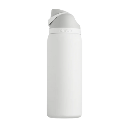 Front customization side of the Owala Freesip 32 oz in Shy Marshmallow 