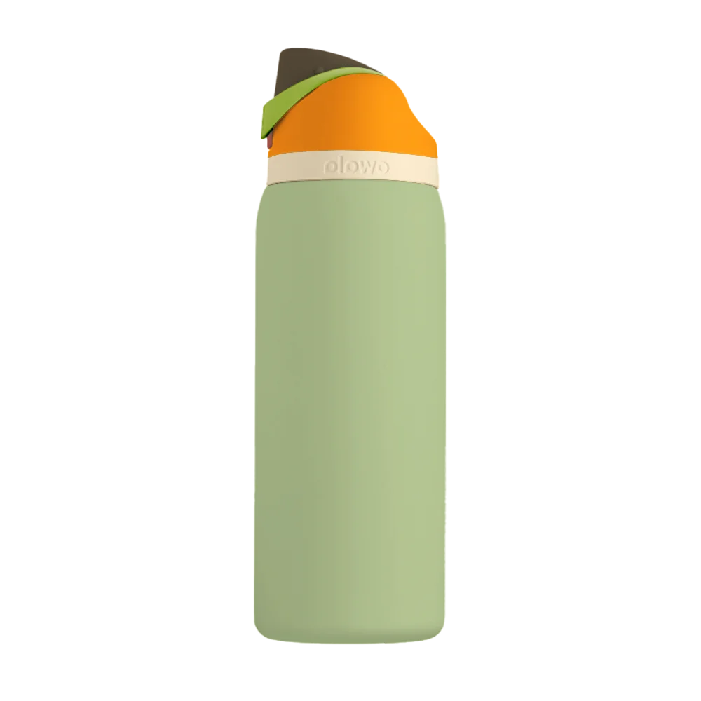 Front customization side of the Owala Freesip 32 oz in Camo Cool 