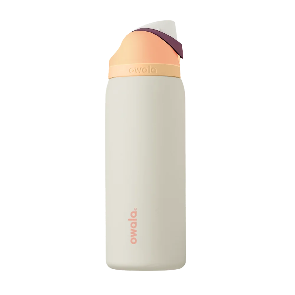 Back customization side of the Owala Freesip 32 oz in Daybreak 