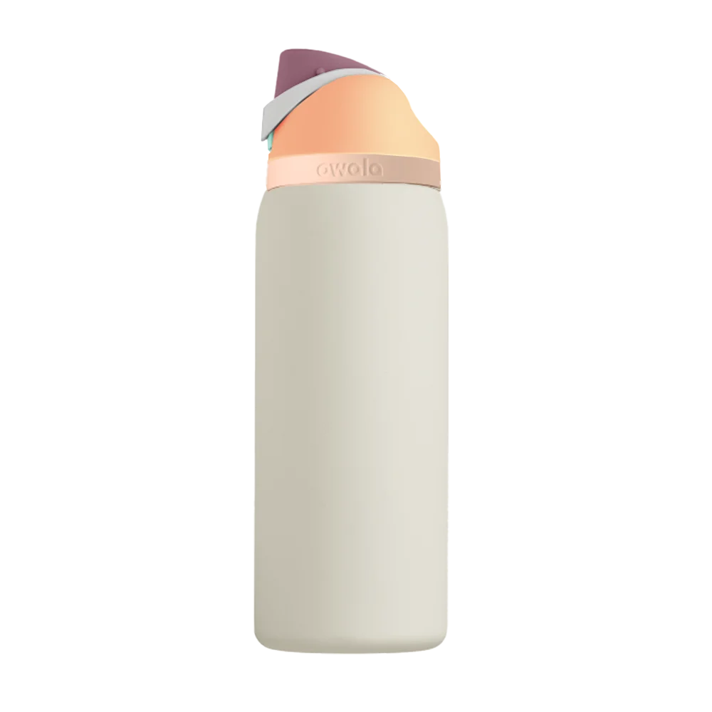 Front customization side of the Owala Freesip 32 oz in Daybreak 