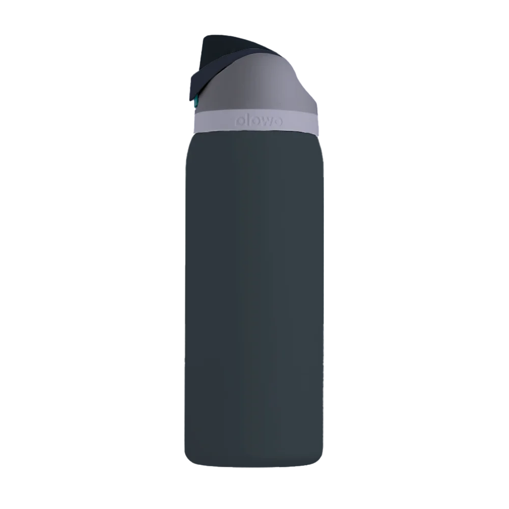 Front customization side of the Owala Freesip 32 oz in Foggy Tide 