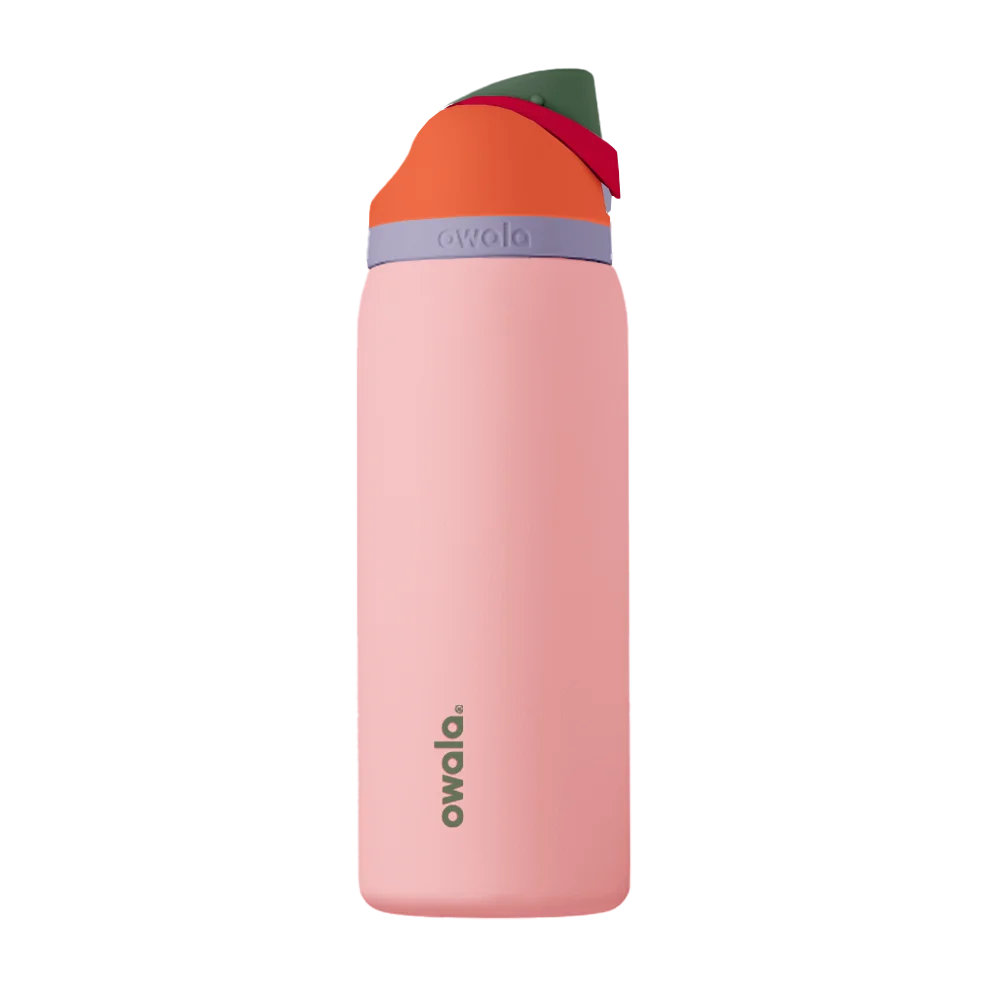 Back customization side of the Owala Freesip 32 oz in Sugar High 