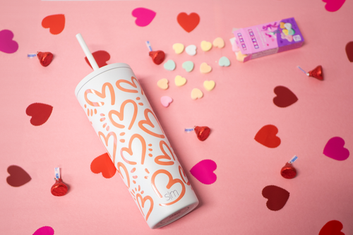 custom full wrapped sweetheart tumbler with straw