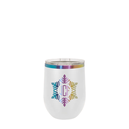 Polar Camel 12 oz Ion Plated Wine with Winter Design Snowflake Tumbler 