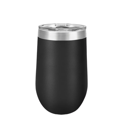 Polar Camel Stemless Wine Tumbler 16 oz Black 