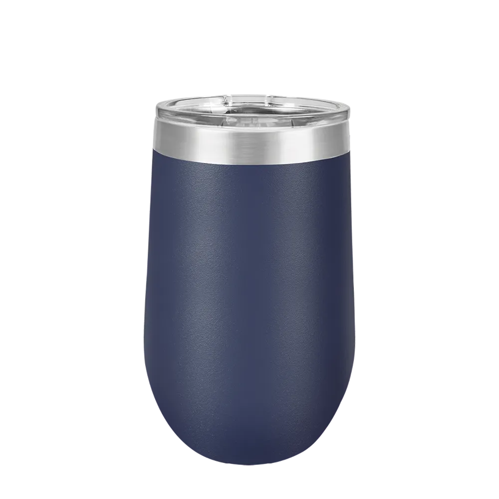 Polar Camel Stemless Wine Tumbler 16 oz Navy 