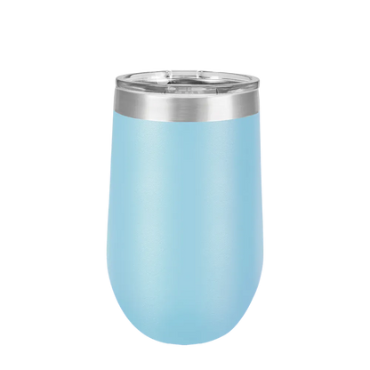 Polar Camel Stemless Wine Tumbler 16 oz Light Blue 