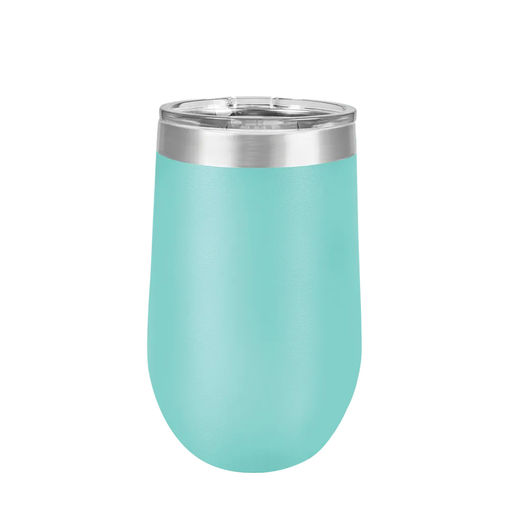 Polar Camel Stemless Wine Tumbler 16 oz Teal 
