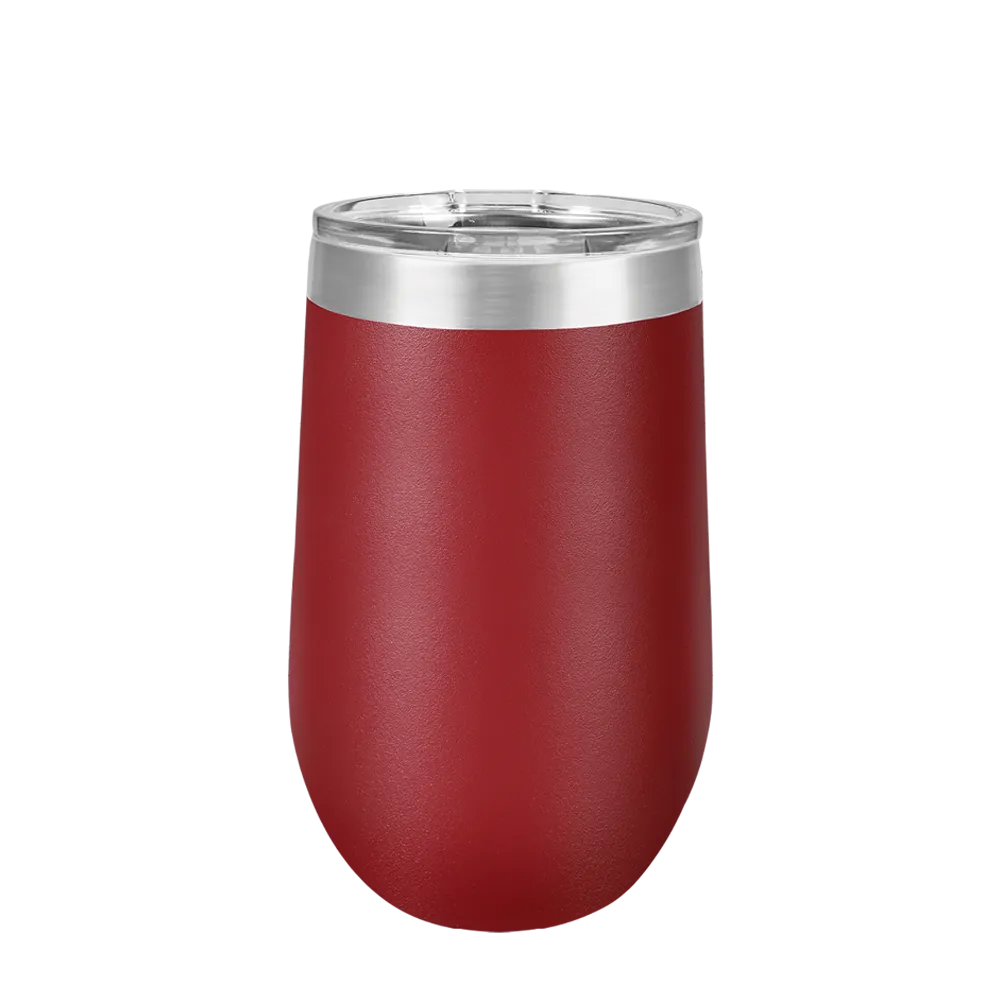 Polar Camel Stemless Wine Tumbler 16 oz Maroon 