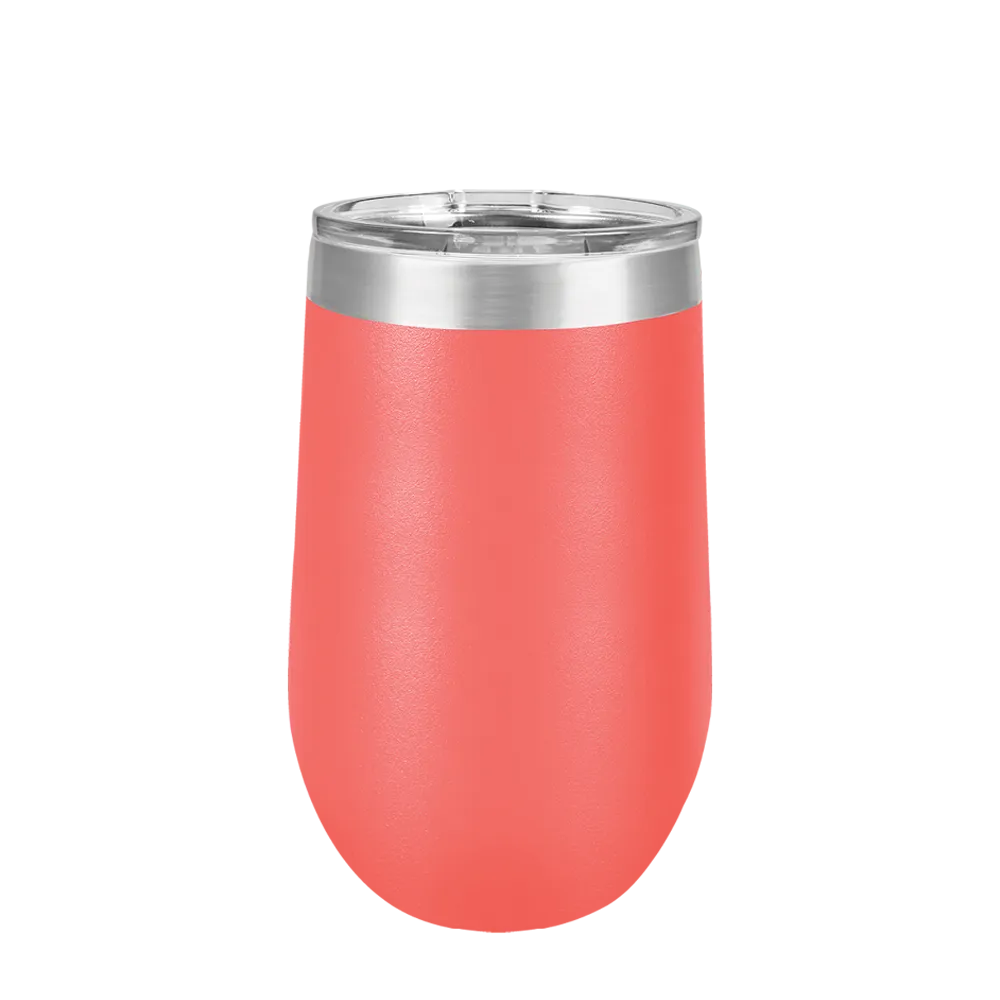 Polar Camel Stemless Wine Tumbler 16 oz Coral 