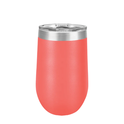 Polar Camel Stemless Wine Tumbler 16 oz Coral 