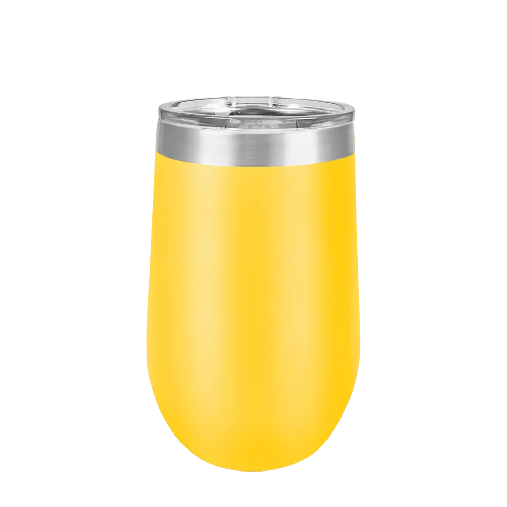 Polar Camel Stemless Wine Tumbler 16 oz Yellow 
