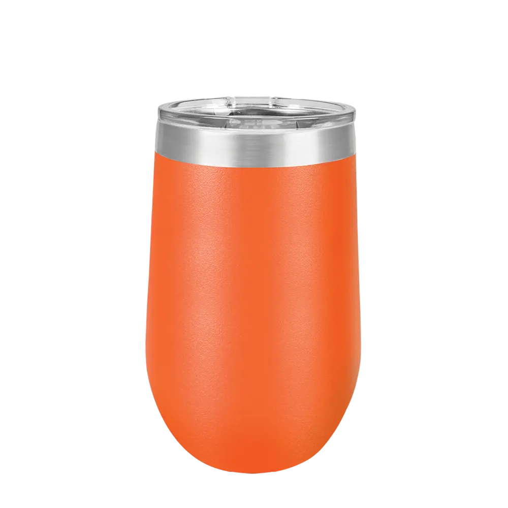 Polar Camel Stemless Wine Tumbler 16 oz Orange 