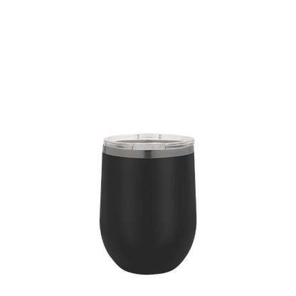 Polar Camel Ion Plated Stemless Wine Tumbler 12 oz Black and Ghost Black 