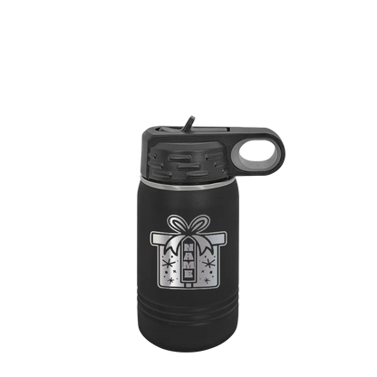 Polar Camel 12 oz Water Bottle with Winter Design Wrapped with Love
