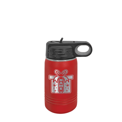 Polar Camel 12 oz Water Bottle with Winter Design Wrapped with Love
