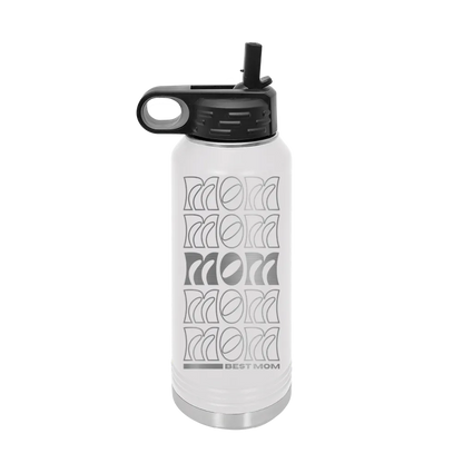 Predesigned trendy bottle that reads mom 