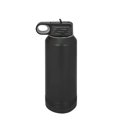 Polar Camel Ion Plated Water Bottle 32 oz Black and Prism 
