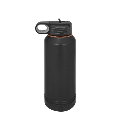 Polar Camel Ion Plated Water Bottle 32 oz Black and Rose Gold 