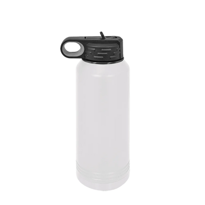 Polar Camel Ion Plated Water Bottle 32 oz White and Ghost Black 