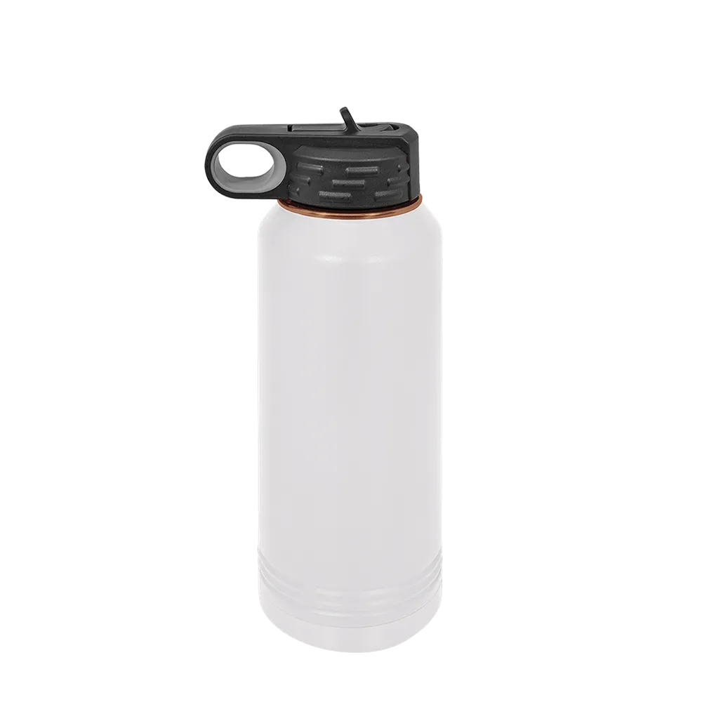 Polar Camel Ion Plated Water Bottle 32 oz White and Rose Gold 