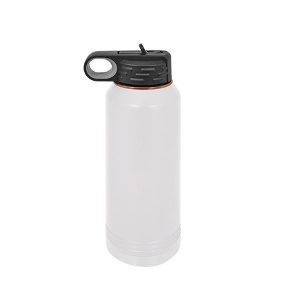 Polar Camel Ion Plated Water Bottle 32 oz White and Rose Gold 