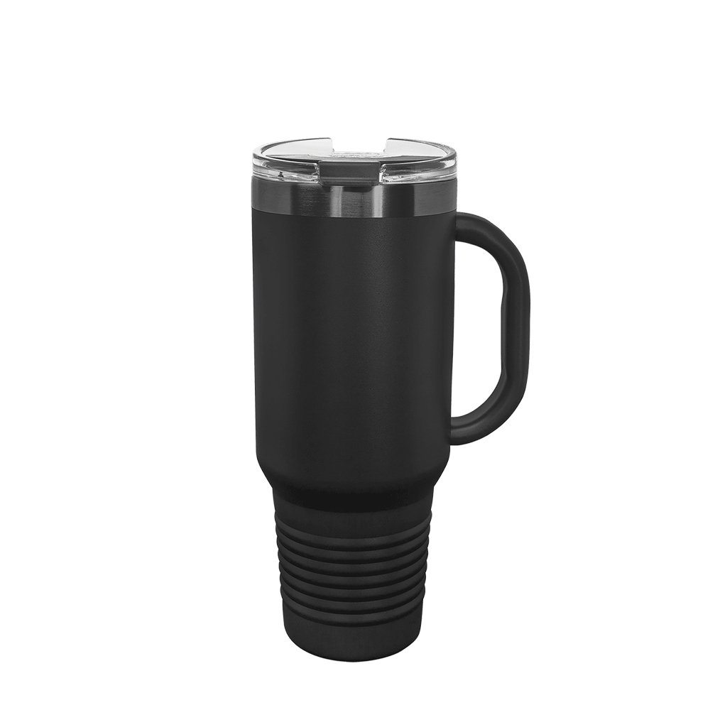 Polar Camel Ion Plated Straw Lid Mug 40 oz Black and Ghost Black 