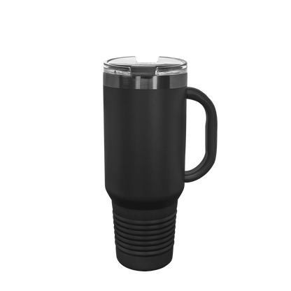 Polar Camel Ion Plated Straw Lid Mug 40 oz Black and Ghost Black 