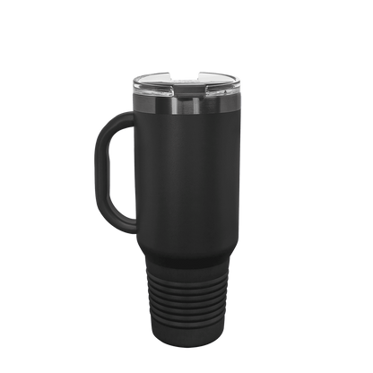 Polar Camel Ion Plated Straw Lid Mug 40 oz Black and Ghost Black 