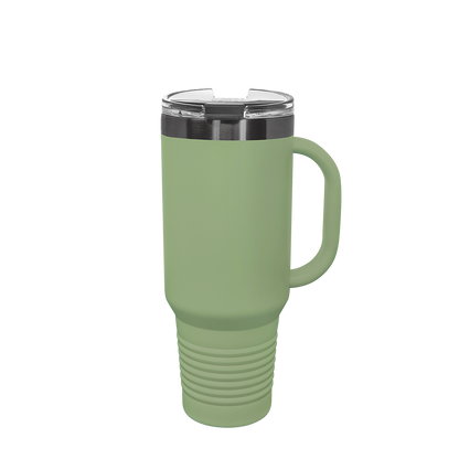 Polar Camel Ion Plated Straw Lid Mug 40 oz Sage and Ghost Black 
