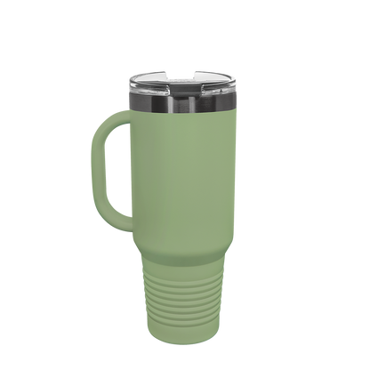 Polar Camel Ion Plated Straw Lid Mug 40 oz Sage and Ghost Black 