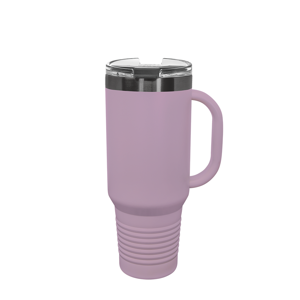 Polar Camel Ion Plated Straw Lid Mug 40 oz Lilac and Ghost Black 