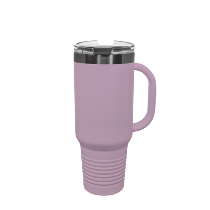 Polar Camel Ion Plated Straw Lid Mug 40 oz Lilac and Ghost Black 