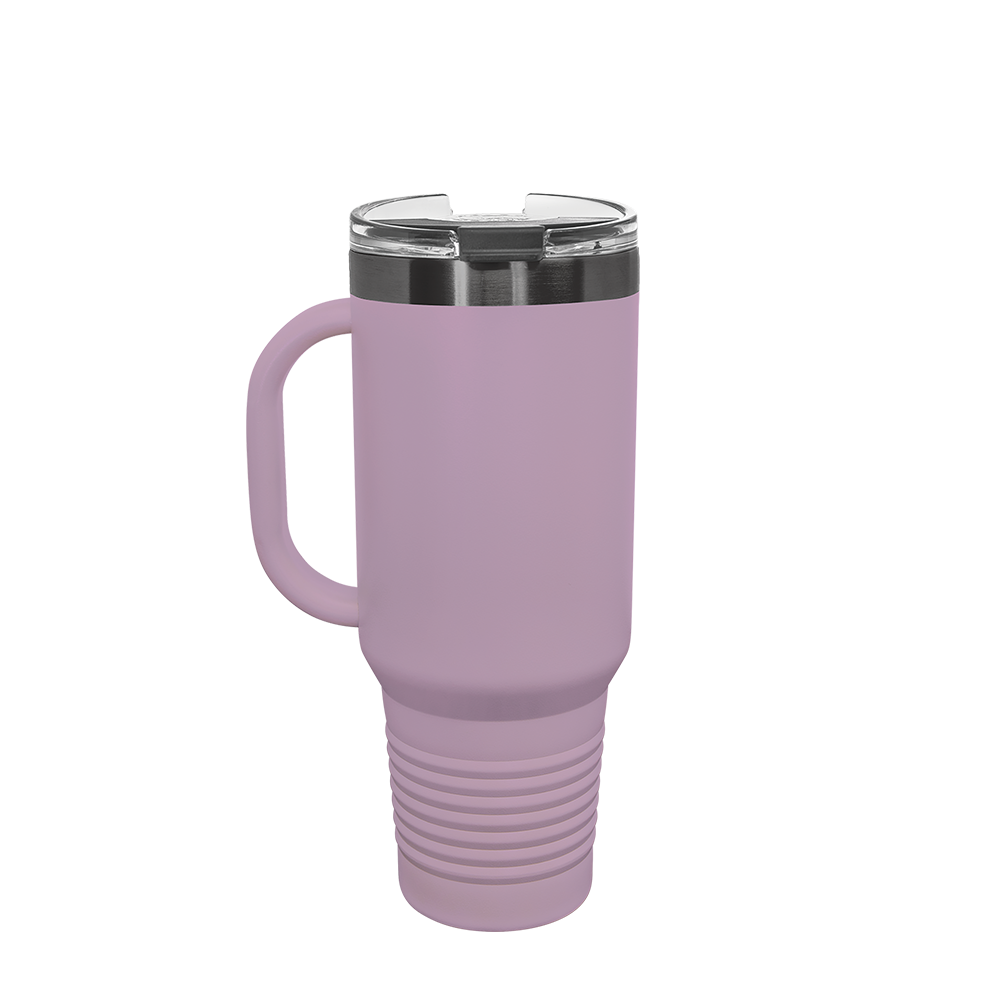 Polar Camel Ion Plated Straw Lid Mug 40 oz Lilac and Ghost Black 