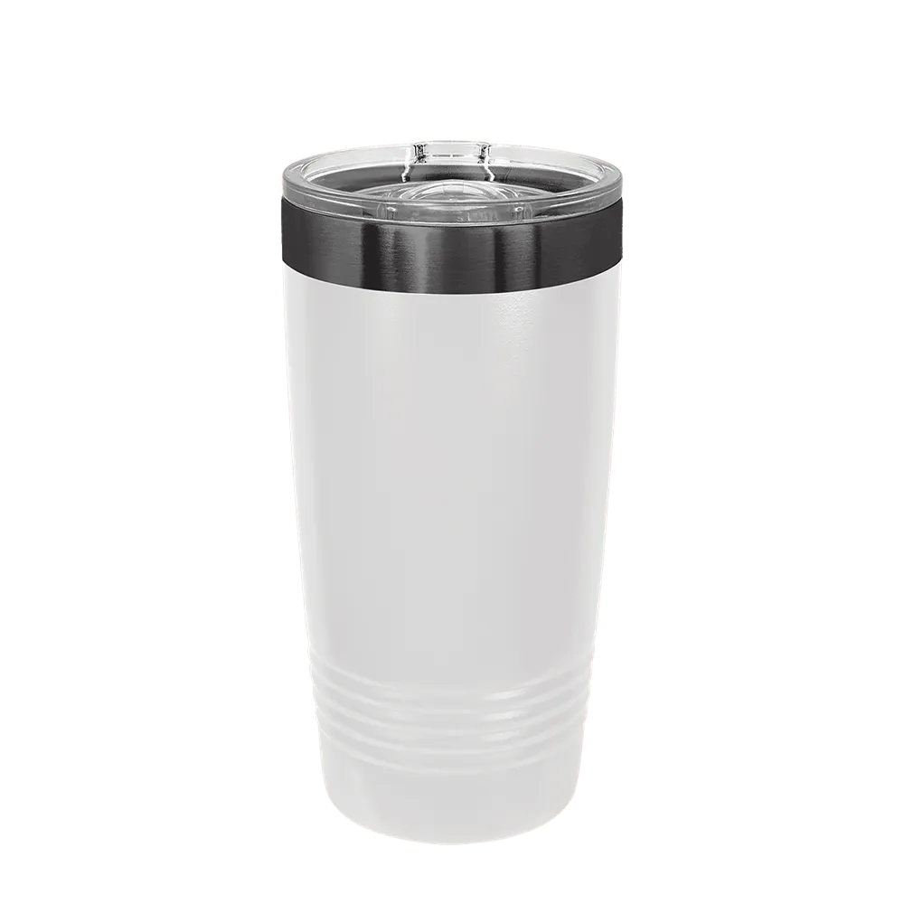 Polar Camel Ion Plated Tumbler 20 oz White and Ghost Black 