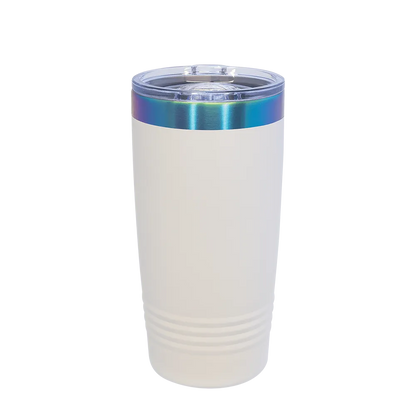 Polar Camel Ion Plated Tumbler 20 oz White and Prism 