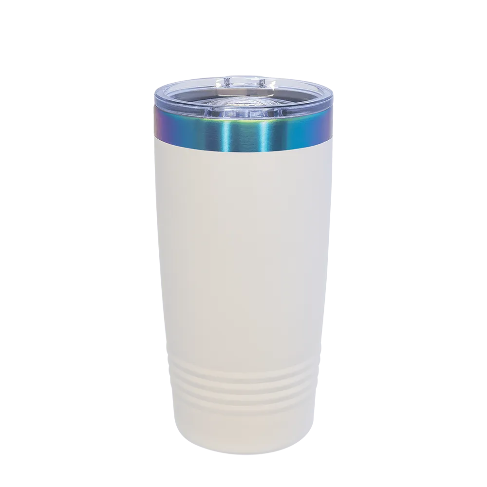 Polar Camel Ion Plated Tumbler 20 oz White and Prism 