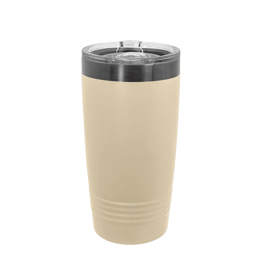 Polar Camel Ion Plated Tumbler 20 oz Warm Sand and Ghost Black 