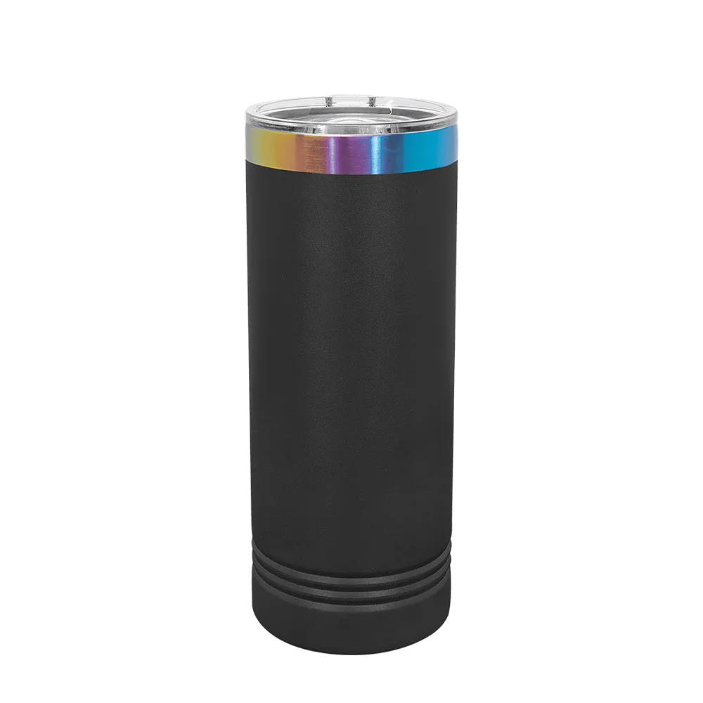 Polar Camel Ion Plated Skinny Tumbler 22 oz Black and Prism 