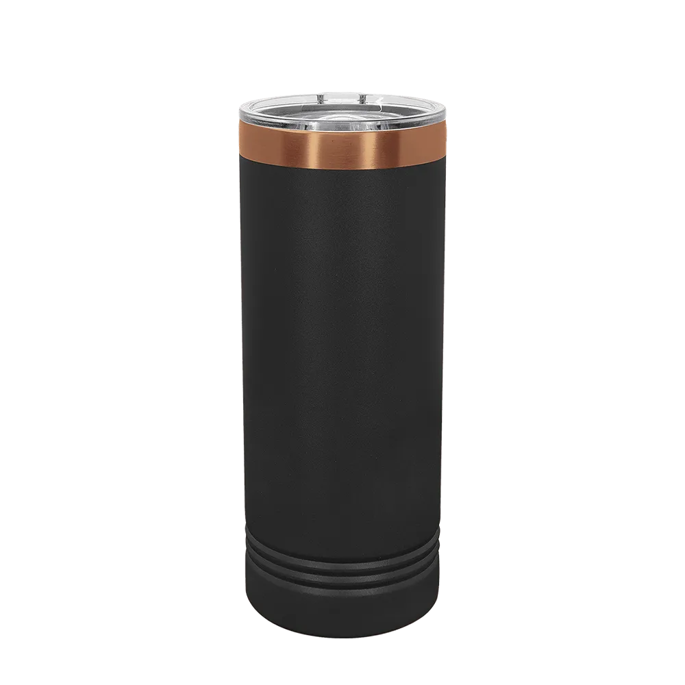 Polar Camel Ion Plated Skinny Tumbler 22 oz Black and Rose Gold 