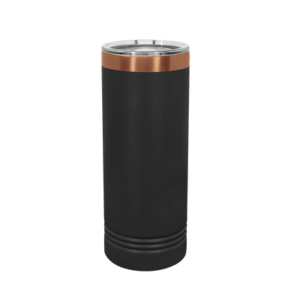 Polar Camel Ion Plated Skinny Tumbler 22 oz Black and Rose Gold 