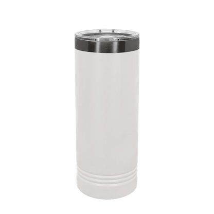 Polar Camel Ion Plated Skinny Tumbler 22 oz White and Ghost Black 