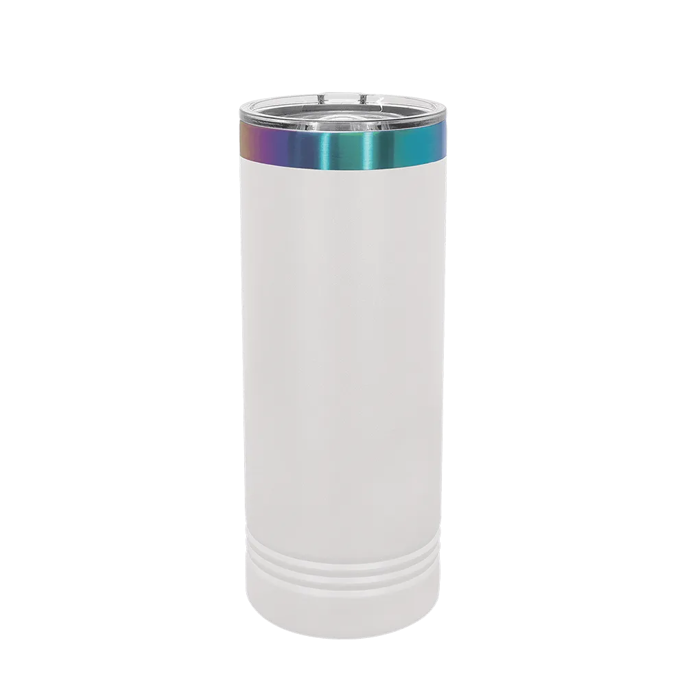 Polar Camel Ion Plated Skinny Tumbler 22 oz White and Prism 