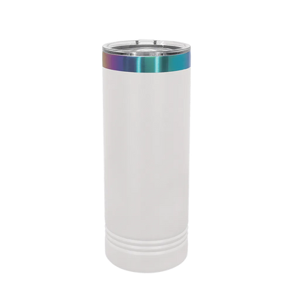 Polar Camel Ion Plated Skinny Tumbler 22 oz White and Prism 