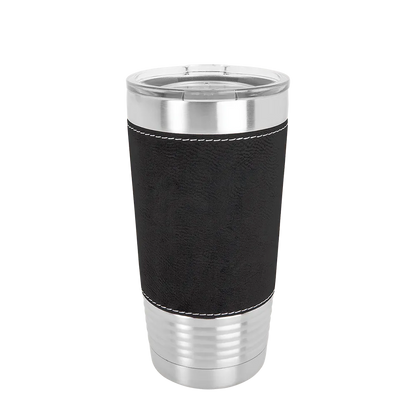 Polar Camel Leatherette Tumbler 20 oz Stainless Steel Black 