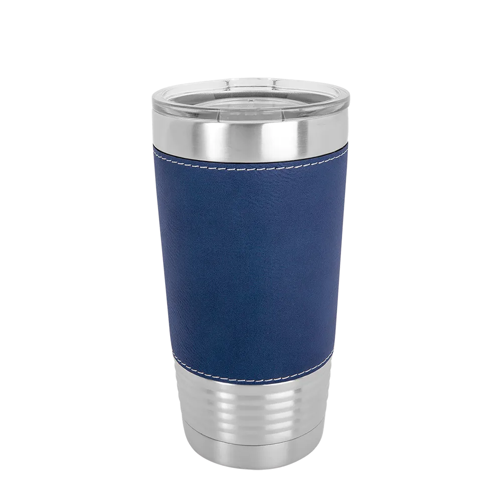 Polar Camel Leatherette Tumbler 20 oz Stainless Steel Blue 